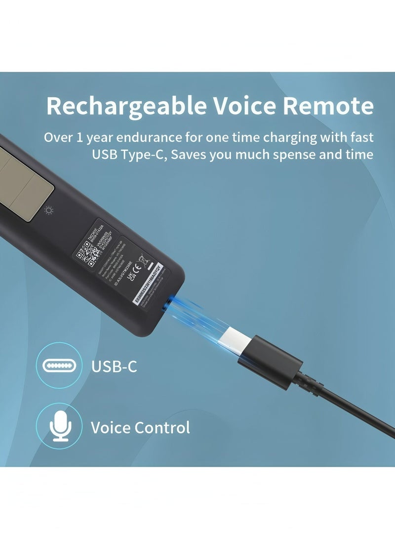 Flyview Universal Solar Remote Control for Samsung Smart TV, Voice Commands Pointing, Voice Remote Solar Charging Remote Control - Image 4